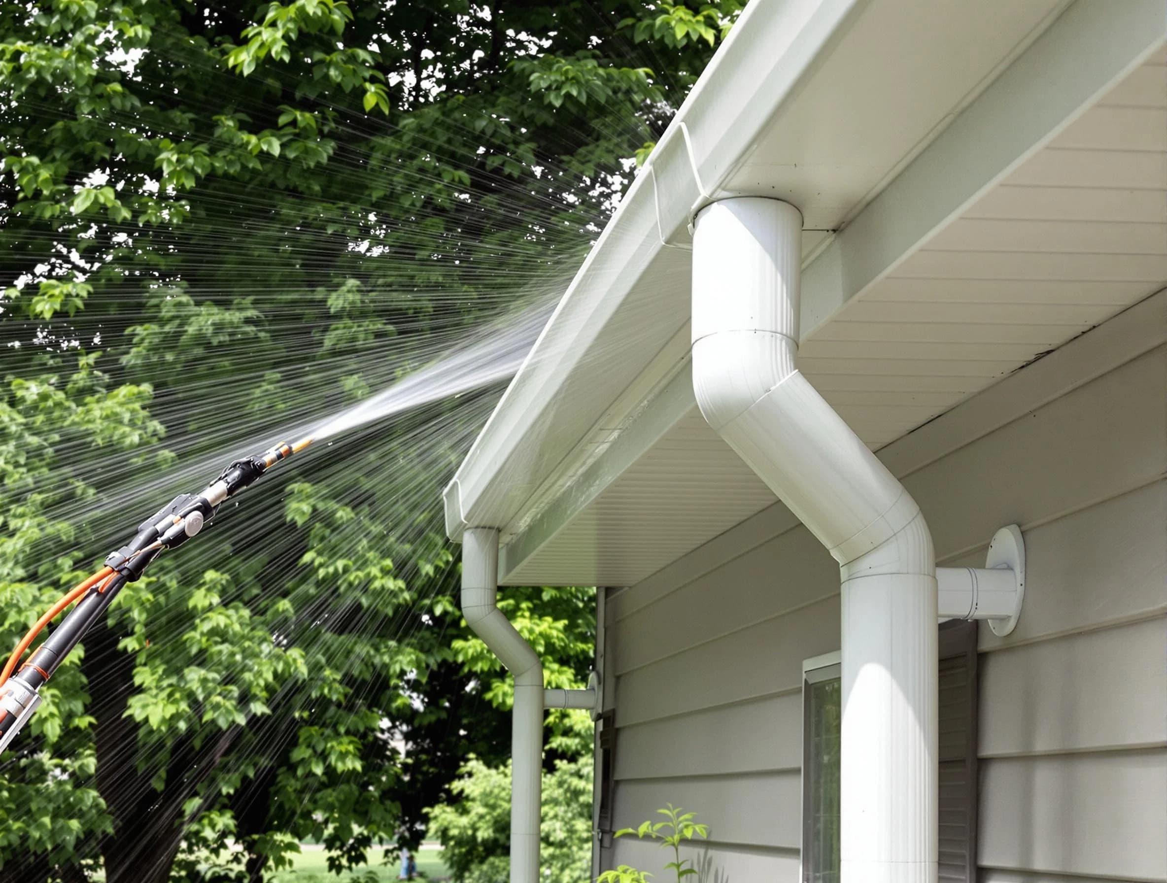 Cleared gutters by Elyria Roofing Company for a clean drainage system in Elyria, OH