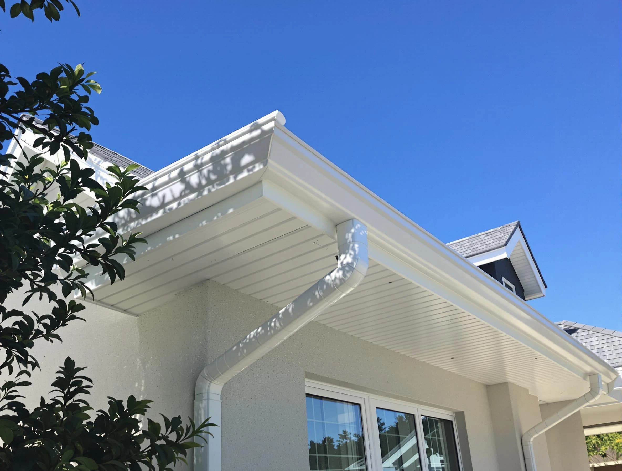 Custom-fit rain gutter system by Elyria Roofing Company in Elyria, OH